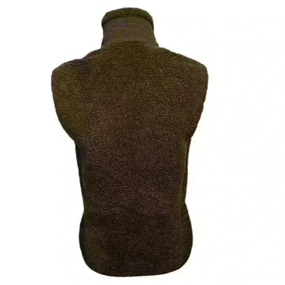 Patagonia Women’s Retro X Sherpa Olive Green Full Zip Fleece Vest Size Medium - Picture 3 of 11